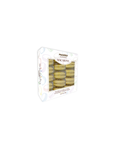 Box Maxtris 15 gelbe Macarons mit Zitrone