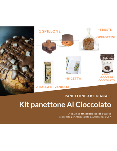 Kit panettone al cioccolato artigianale di Alessandro DFA + Ricetta