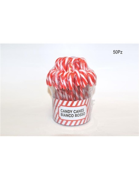 50 Candy Canes Rosso e Bianco 14gr