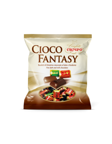Crispo Choco Fantasy Milch- und Zartbitterschokolade - 1 Kg