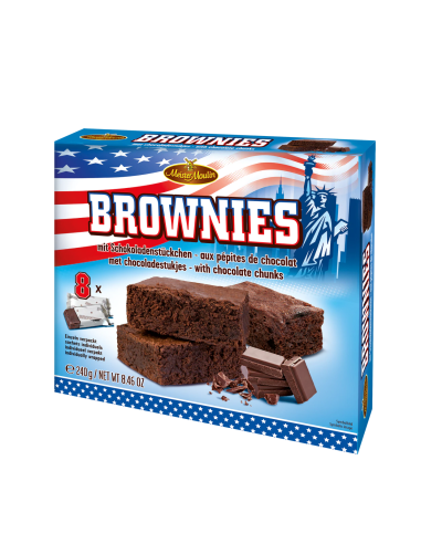 8 Brownies Meister Moulin - Süße amerikanische Schokolade - 240 Gramm