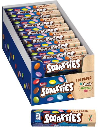 24 Röhrchen Smarties - Konfetti gefüllt mit Milchschokolade