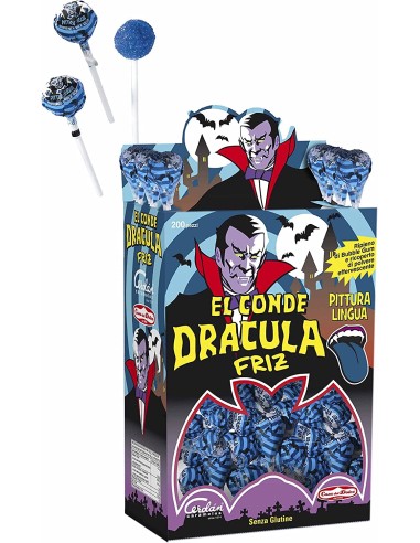 Lollipop Graf Dracula Friz - 200 Stück - Malen Sie die Zunge