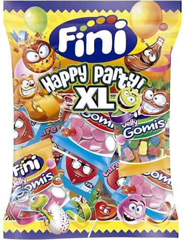 Fini Happy party XL - Caramelle lecca lecca e gomme in busta da 500gr