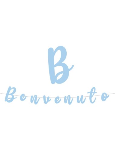 Festone con scritta Benvenuto Celeste...