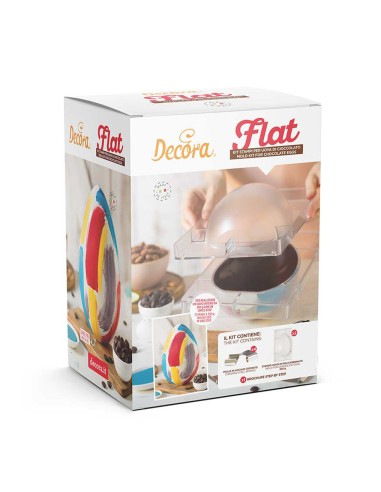 Kit Flat 2 Stampi Uova Cioccolato 250gr + 4 molle