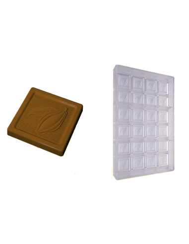 Schokoladenform quadratische Pralinen 6 Gramm