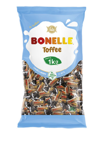 Caramelle Fida Bonelle Toffee Liquirizia – 1 kg Senza glutine