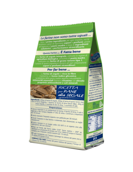 Roggenmehl 400 gr Bio für Muffins Brot Piadine