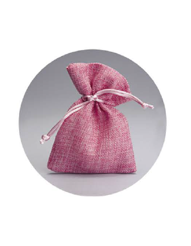 Beutel für gezuckerte Mandeln Pink 9,5x13 cm zur Geburt oder Taufe