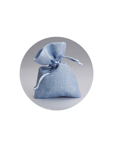 Hellblaue Zuckermandeltüte 9,5x13 cm zur Geburt oder Taufe