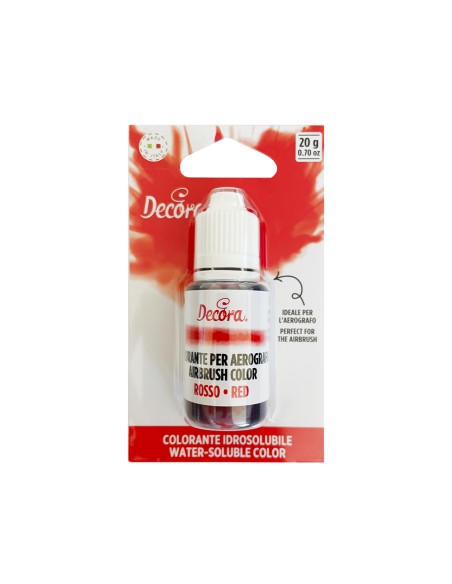 Colorante Idrosolubili liquido per Aerografo rosso 20 g