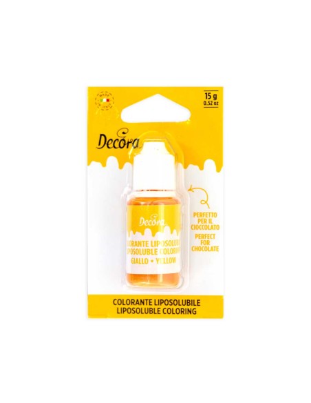Colorante liposolubile liquido giallo 15 g per colorare cioccolato