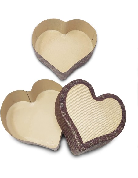 5 Stampi cuore in carta 18 x 17,5 x h 4,5 cm – 400 gr