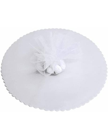 50 pz Velo Fata Tondo Tulle bianco cm...
