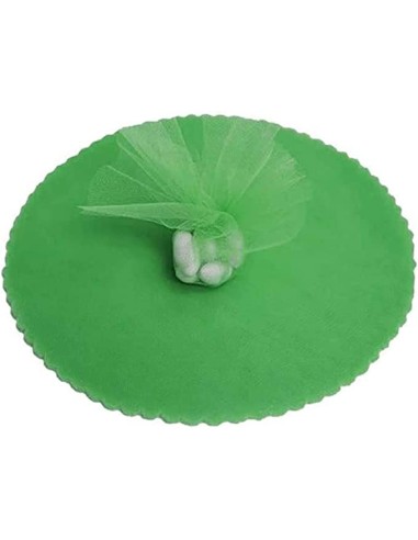 50 Stück Fairy Veil Round Tüll smaragdgrün cm 24 - smaragdgrüne Schleier für Konfetti