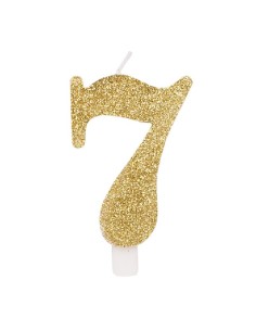 Goldglitzernde Kerze Nummer...