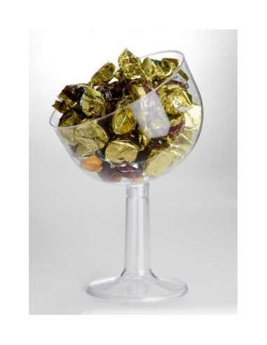 Coppa alta inclinata vino - contenitore per confetti e caramelle