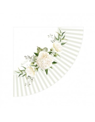 16 Servietten 33x33 cm für florales weißes Hochzeitsversprechen