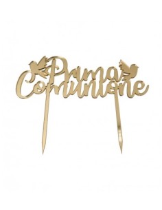Cake Topper Plexiglass Oro...