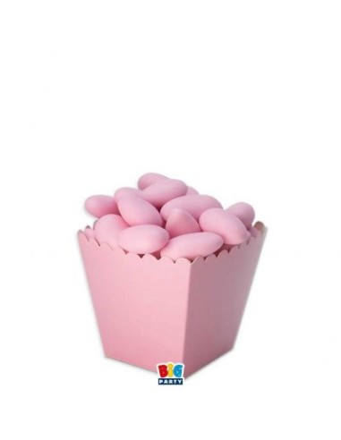 Süße Schachtel rosa Bonbons Konfetti 4,5 x 5 cm - 12 Stück