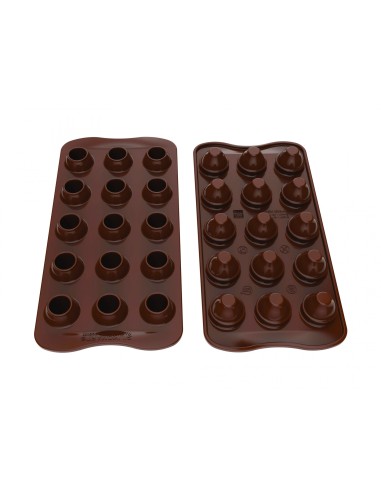 Stampo in silicone cioccolatini 3D CHOCO EGG N.15 ø23 H 30MM Silikomart