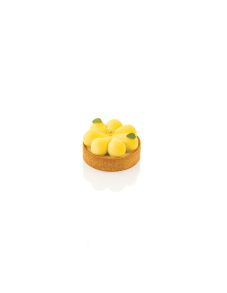 KIT TARTE RING BLOSSOM Stampo in silicone 8 impronte Ø6,7CM + 8 ANELLI Ø7CM SILIKOMART