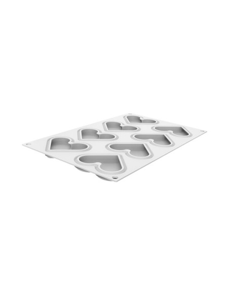 Stampo in silicone LEVEL HEARTS 35 Cuore - 8 impronte 80X66 H12 mm + CUTTER