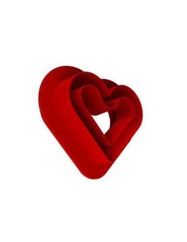 Silikonform LEVEL HEARTS 35 Herz - 8...