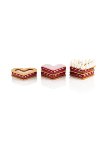 Silikonform LEVEL HEARTS 35 Herz - 8...
