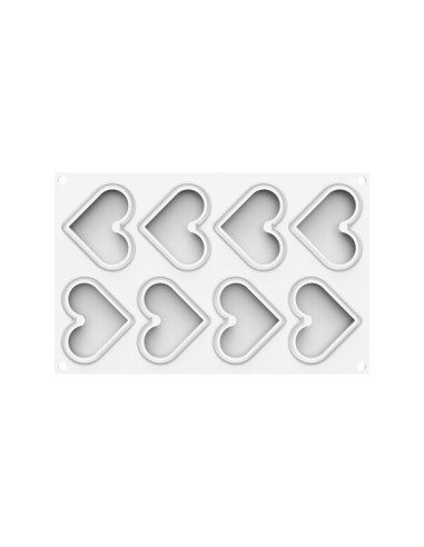 Silikonform LEVEL HEARTS 35 Herz - 8...