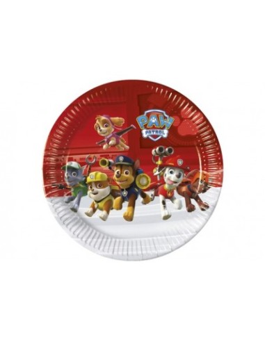 8 Teller 23 cm PAW PATROL - Mottoparty
