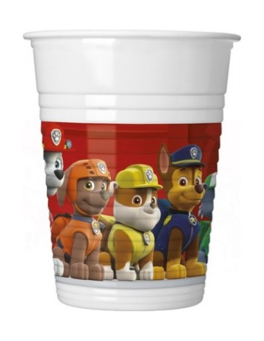 8 Gläser 200 ml PAW PATROL - Mottoparty