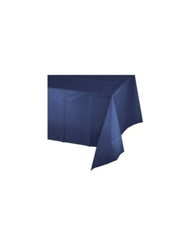 Rechteckige Tischdecke aus blauem PVC 1,40 x 2,40 mt.