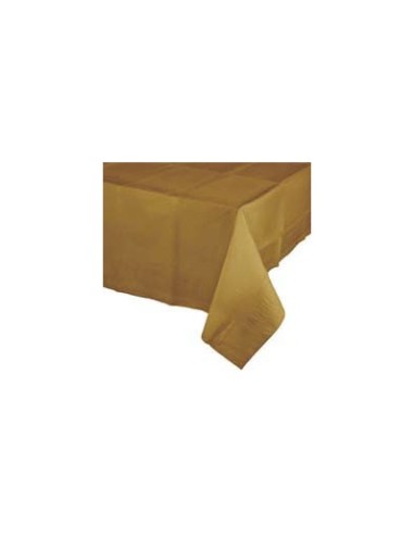 Rechteckige goldene PVC-Tischdecke 1,40 x 2,40 mt.