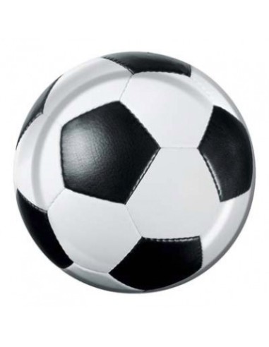 8 Piatti forma pallone da Calcio 18 cm - Festa a tema Calcio