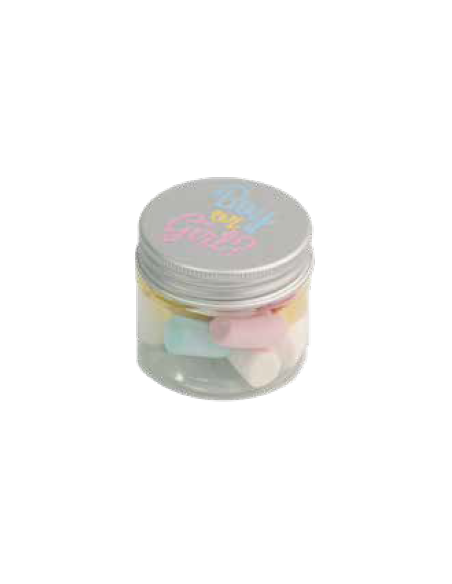 Mini Marshmallow Jar Boy oder Girl - Baby Shower Gadget