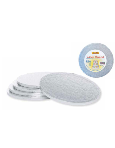 5 Silbernes rundes Kuchenbrett 20 cm...