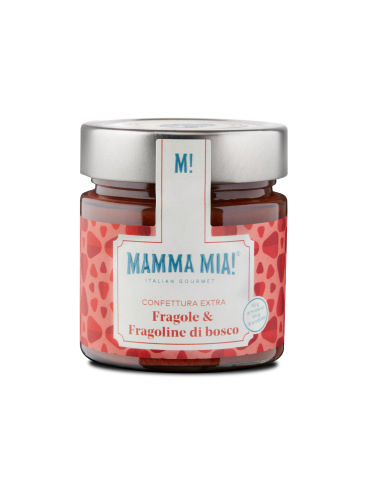 Erdbeer- und Walderdbeerkonfitüre extra 240 Gramm Mamma mia