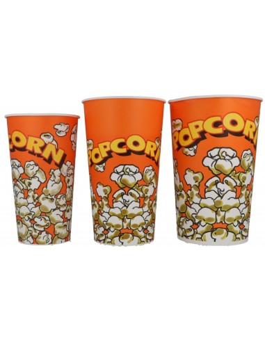 Bicchieri pop corn 6 pezzi - 10 x h.17 cm