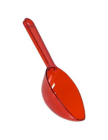 Paletta in plastica rossa 16.7 cm per confetti e caramelle - cucchiaio