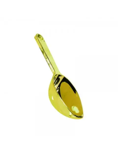 Goldene Plastikschaufel 16,7 cm für gezuckerte Mandeln und Bonbons