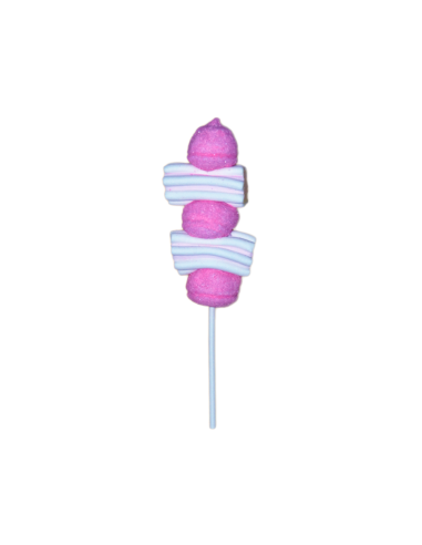 12 Mini-Rosa-Marshmallow-Spieße à 25 Gramm
