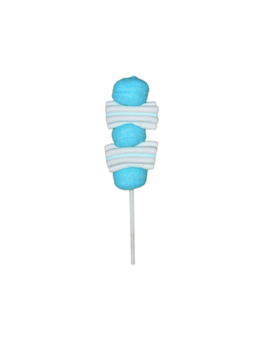 12 hellblaue Marshmallow-Minispieße 25 gr
