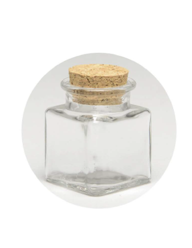 Glasgefäß mit Korken für gezuckerte Mandeln Favour 4 cm x 6 ml