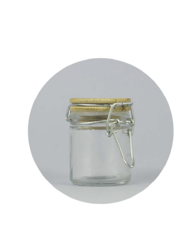 Glasgefäß mit Korken für gezuckerte Mandeln Favour 6x4 cm