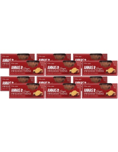 Anna's Ginger thins originali biscotti allo zenzero 12 confezioni da 150gr