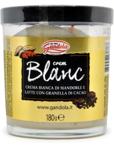 Crema spalmabile crema bianca di mandorle e latte 180g Gandola