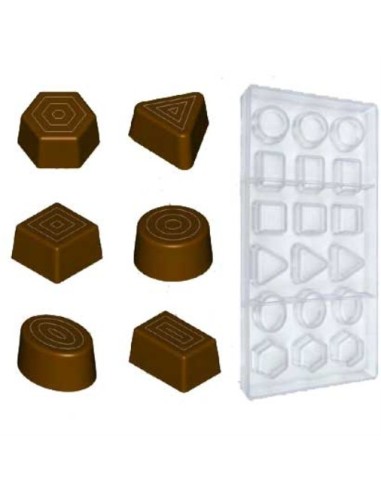 Geometrische gemischte Pralinen Schokoladenform 10gr