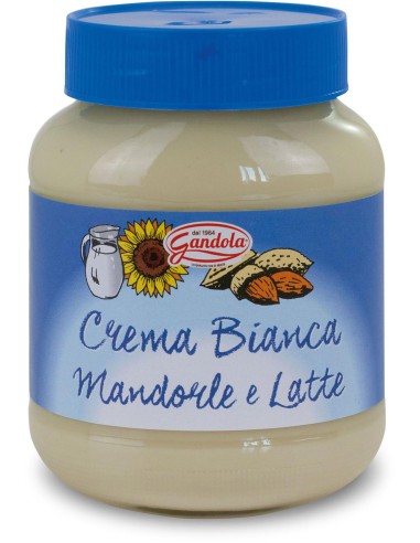 Crema spalmabile crema bianca di mandorle e latte 350 gr Gandola
